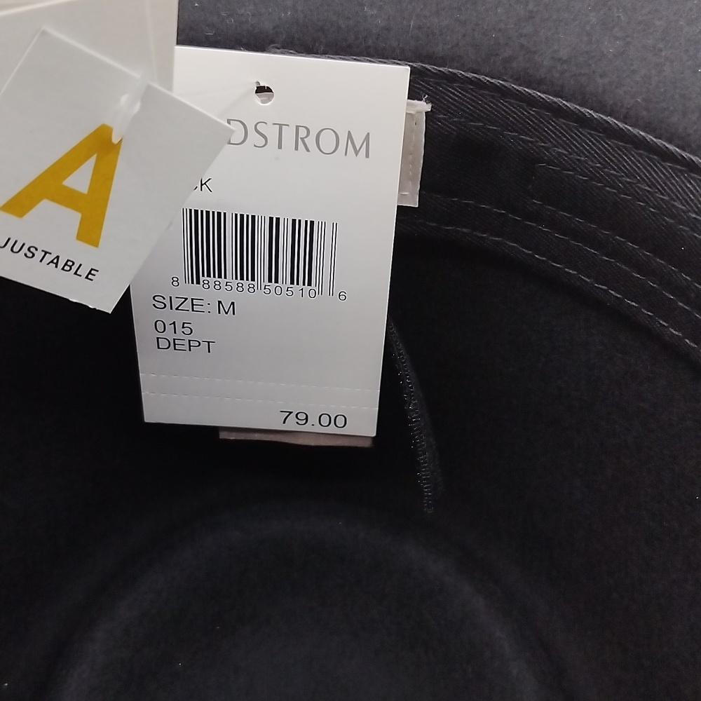 Brixton Joanna Australian WOOL Felt Fedora Packable Hat Adjustable, Black NEW - Picture 2 of 12